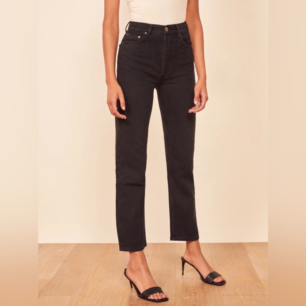 REFORMATION Cynthia High Rise Straight Jeans